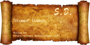 Stumpf Damos névjegykártya